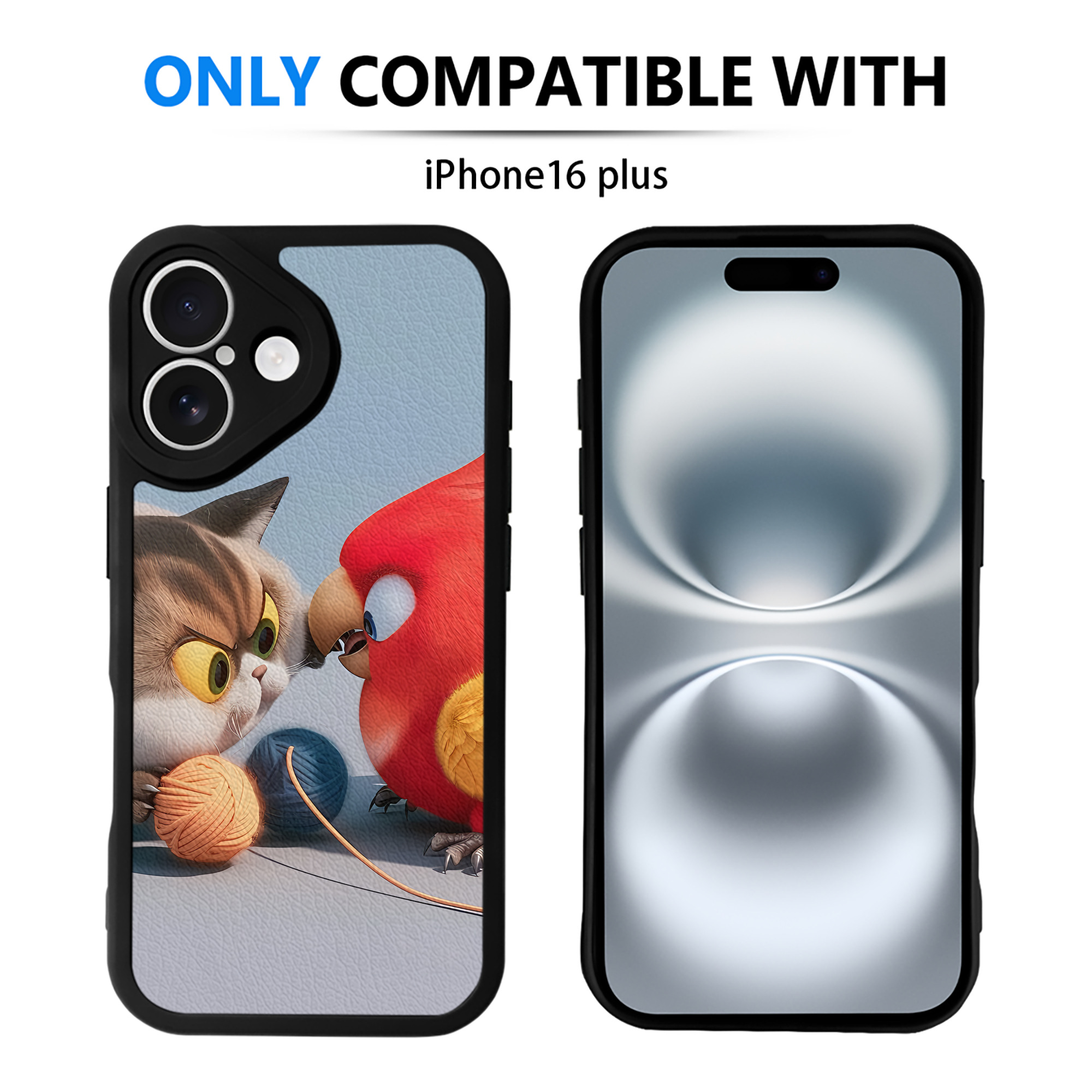 （画像用） Angry Birds アングリーバード 【iPhone 16シリーズ対応】シリコンスマホケース（レザー調） 材質：シリコン